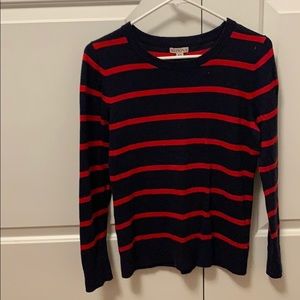 Navy and Red striped sweater